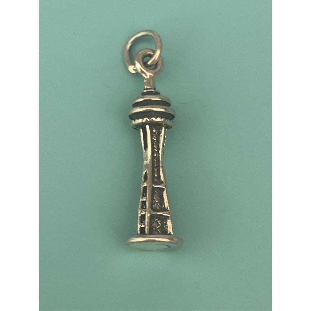 Seattle Space Needle Sterling Silver Jewelry Charm #Washington State #historical